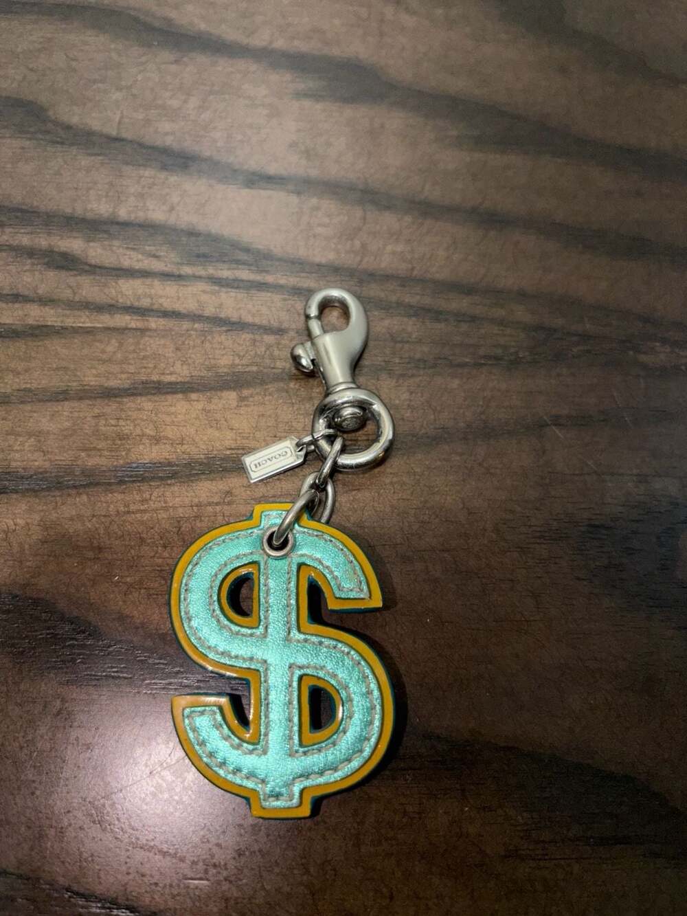 Coach Dollar Sign Bag Charm Keychain